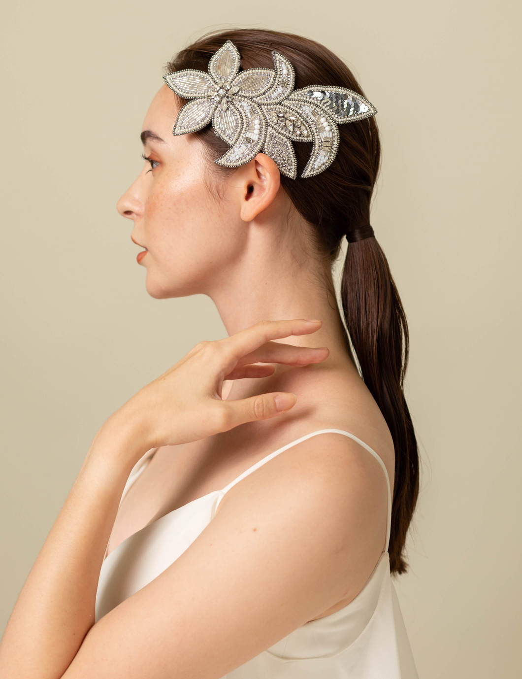 Silver moon Head dress